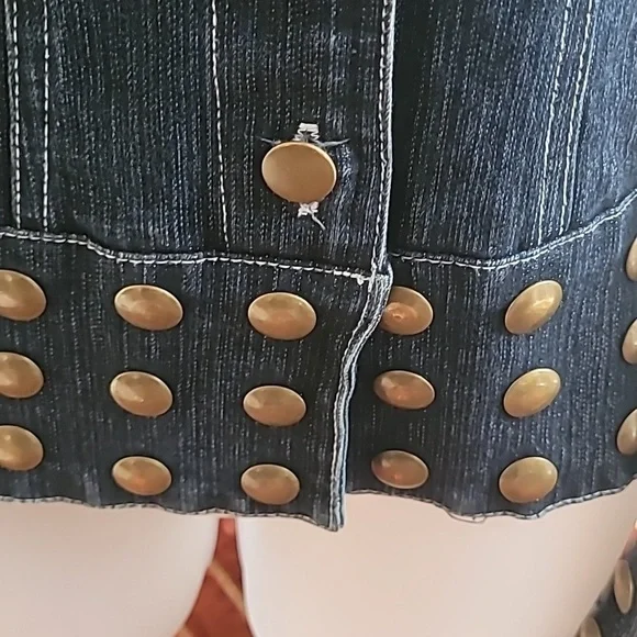 Vintage Denim Studded Jacket - Picture 3 of 16
